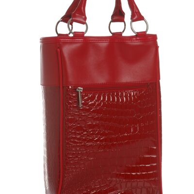 2 bottle insulated HAUTE COUTURE bag Red + corkscrew