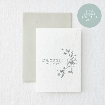 Poppy Seed Plantable Wedding Congrats Greeting Card