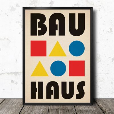 Bauhaus 03 Inspirado Minimalista geométrico abstracto Lámina artística