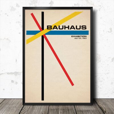 Bauhaus 06 inspiriert abstrakter geometrischer minimalistischer Kunstdruck