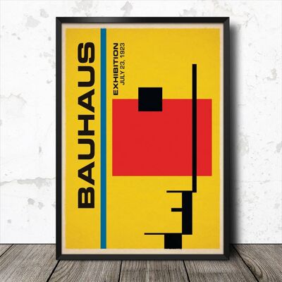 Bauhaus 07 ispirato stampa d'arte minimalista geometrica astratta