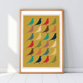 Eames Bird Affiche moderne du milieu du siècle Impression artistique
