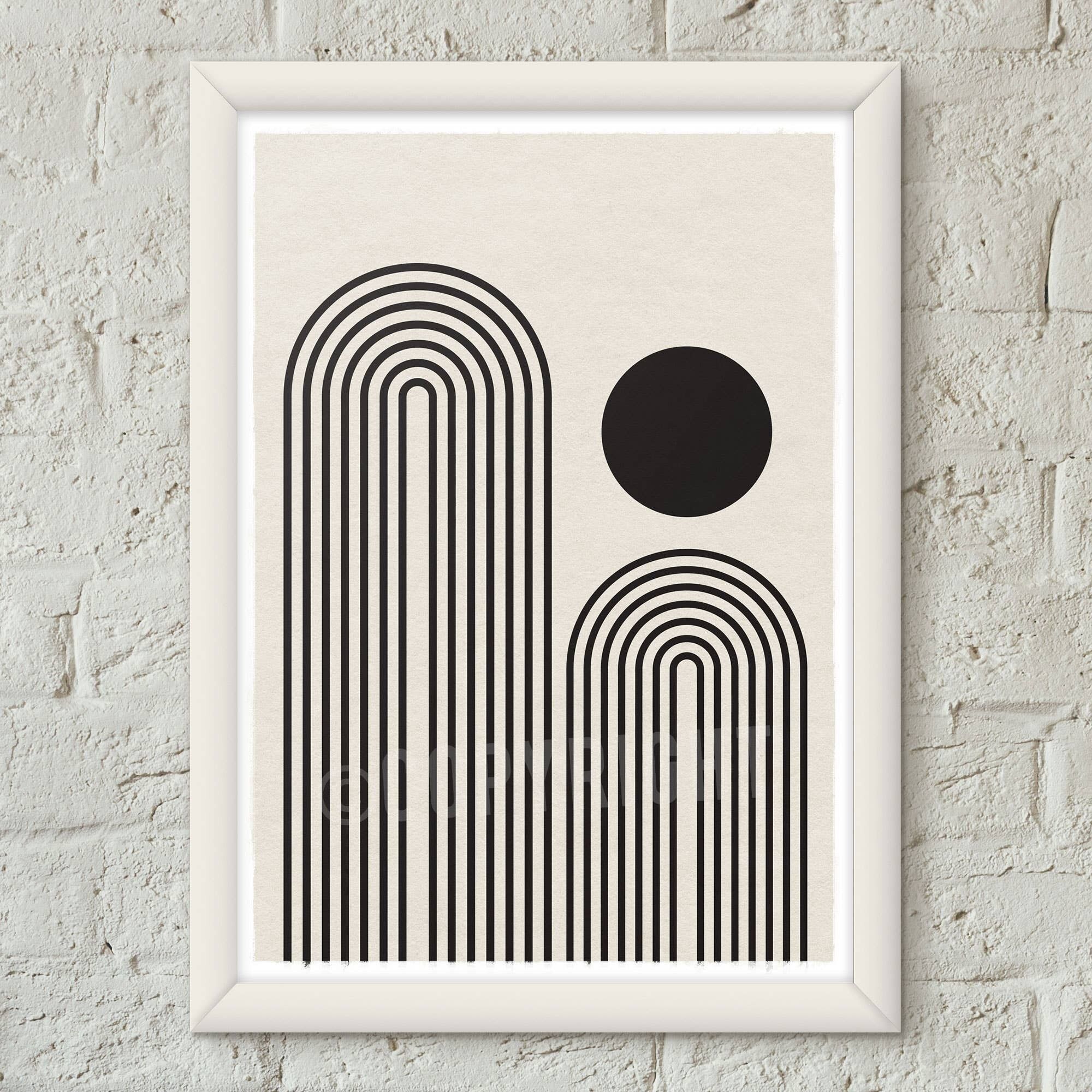 Geometrischer minimalistischer monochromer 04-Poster-Kunstdruck