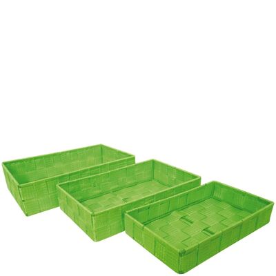 Set 3 green baskets