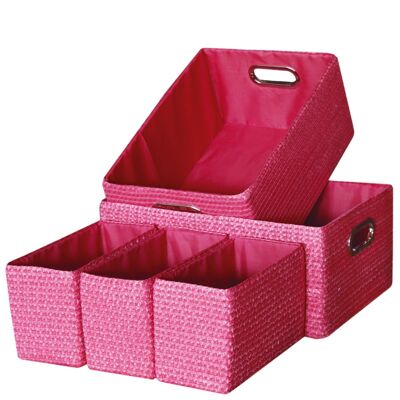 Set 5 cestas rosas