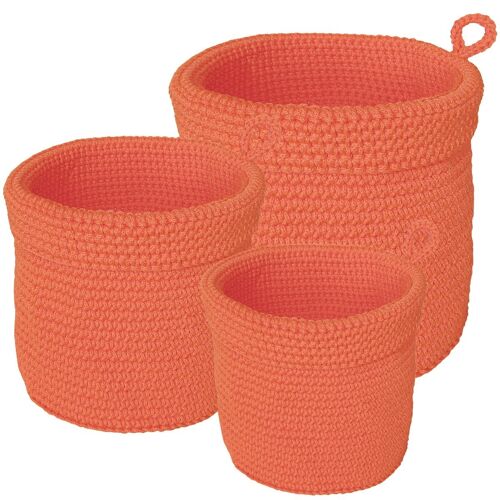 Set 3 orange baskets