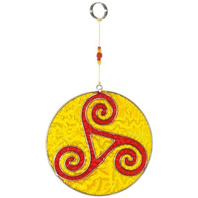 Mobile a spirale rosso e giallo 23 cm