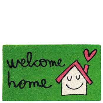 Paillasson "welcome home" vert