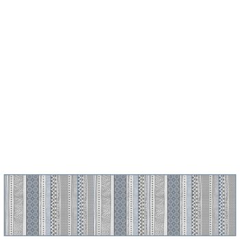 Tapis de couloir en vinyle "Asilah" bleu - 80x300x0,3cm