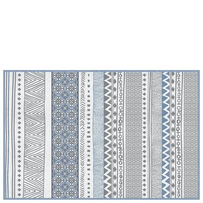 Alfombra vinílica de cocina "Asilah" azul - 65x100x0,3cm