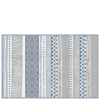 Tapis de cuisine en vinyle "Asilah" bleu - 65x100x0,3cm