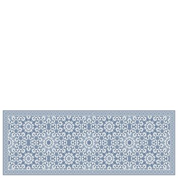 Tapis de cuisine en vinyle "Casablanca" bleu - 50x133x0,3cm