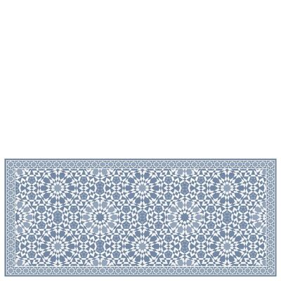 Alfombra vinílica de cocina "Casablanca" azul - 65x150x0,3cm