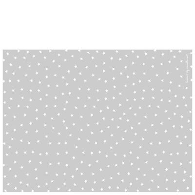 Vinylmatte für Kinder "Sterne" grau - 100x133x0,3cm