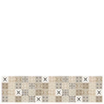 Tapis de couloir en vinyle "Faro" beige - 65x250x0,3cm