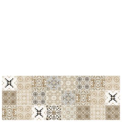 Alfombra vinílica de cocina "Faro" beige - 50x133x0,3cm