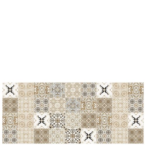 Vinyl kitchen mat "Faro" beige - 65x150x0,3cm