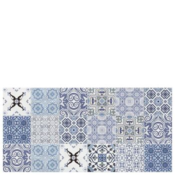 Tapis de cuisine en vinyle "Faro" bleu - 50x100x0,3cm