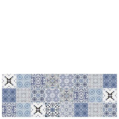 Vinyl kitchen mat  "Faro" blue - 50x133x0,3cm