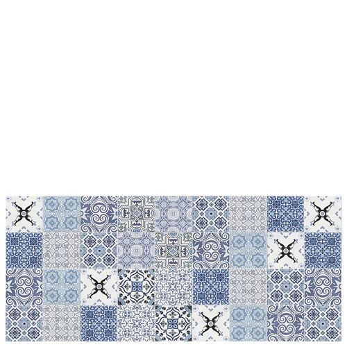Vinyl kitchen mat  "Faro" blue - 65x150x0,3cm