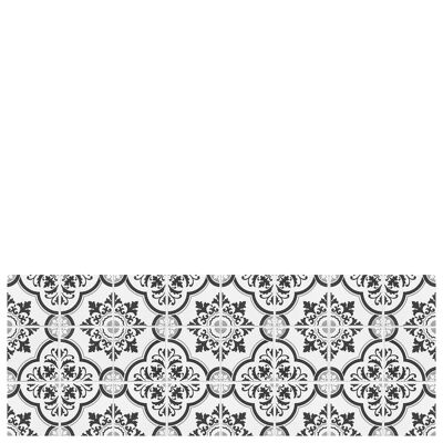 Tapis de cuisine en vinyle "Estoril" gris - 50x133x0,3cm