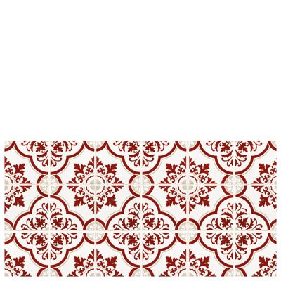 Tapis de cuisine en vinyle "Estoril" rouge - 50x100x0,3cm