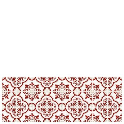 Tappetino da cucina in vinile "Estoril" rosso - 50x133x0,3cm