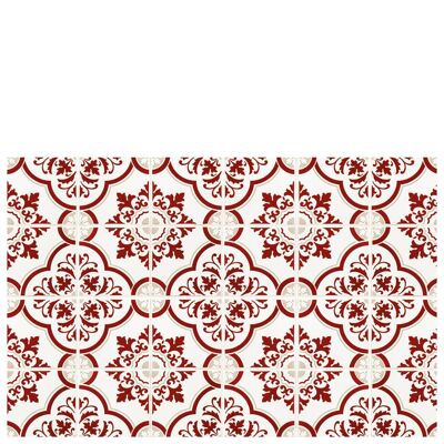 Tappetino da cucina in vinile "Estoril" rosso - 65x100x0,3cm