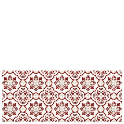 Tappetino da cucina in vinile "Estoril" rosso - 65x150x0,3cm