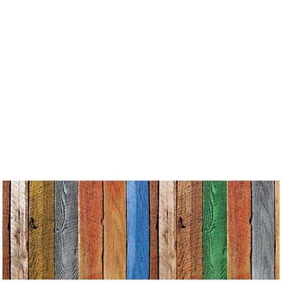 Tappetino da cucina in vinile "tavole color legno" - 50x140x0,3cm
