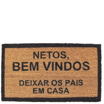 Felpudo "netos bemvindos" marrón