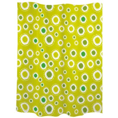 Bath curtain "suns" green polyester