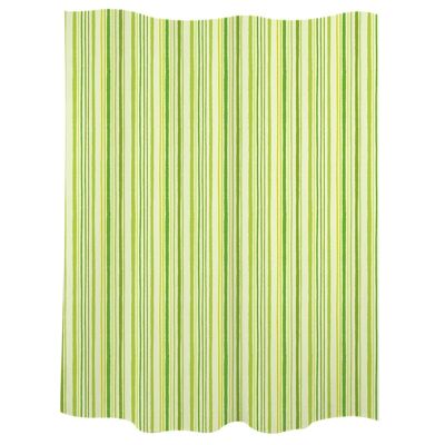 Badevorhang "Striche" aus grünem Polyester