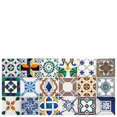 Vinyl kitchen mat "Ceramic Patchwork" - 50x100x0,3cm