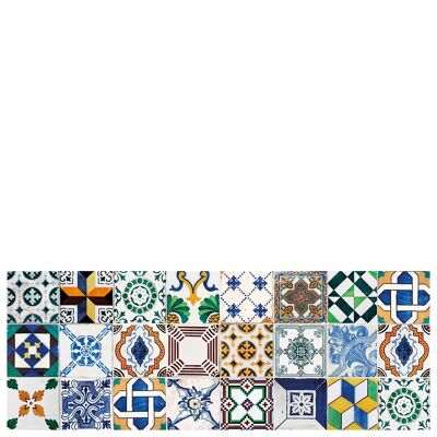 Tappetino da cucina in vinile "Ceramic Patchwork" - 50x133x0,3cm