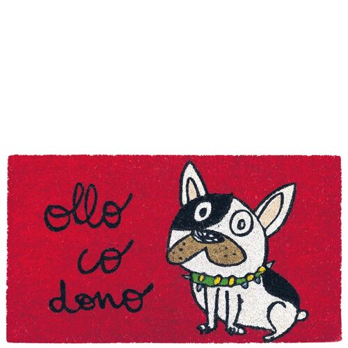 Doormat "ollo co dono" red