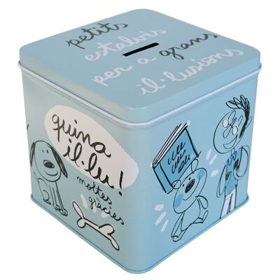 Metal coin box "petits estalvis per a grans il.lusions"