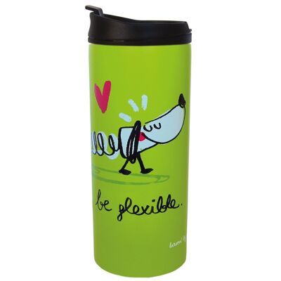 Termo de doble pared para líquidos 300ml. "be flexible" Acero inoxidable y tapa antigoteo