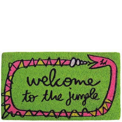 Fußmatte "Willkommen im Dschungel" grün