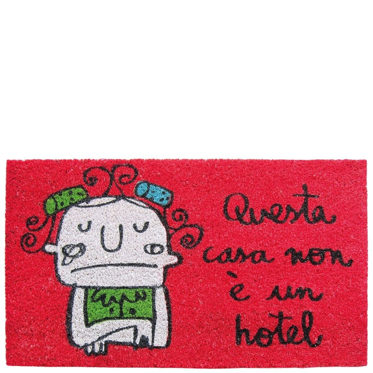 Fußmatte "questa casa non è un hotel" rot
