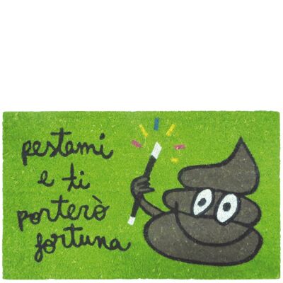 Fußmatte "pestami e ti porterò fortuna" grün