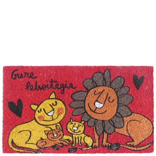 Doormat "gure lehoitegia" red