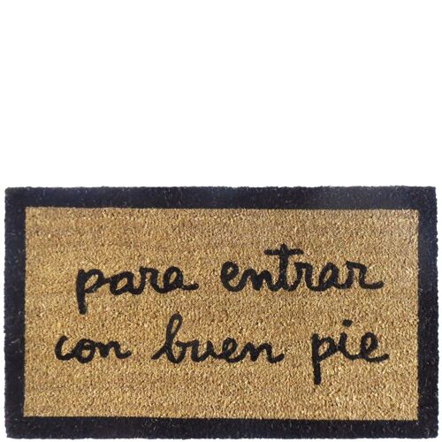 Doormat "para entrar con buen pie"