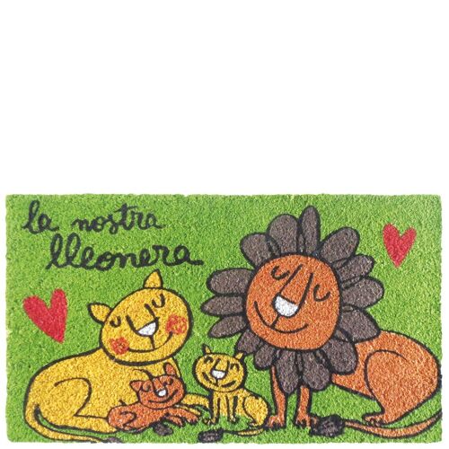 Doormat "la nostra lleonera" green