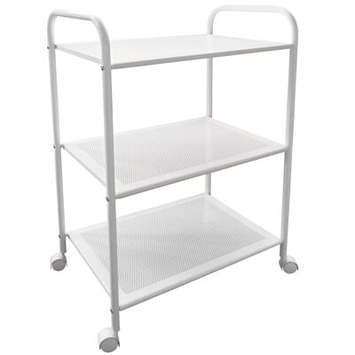 Utility Cart with 3 shelves white