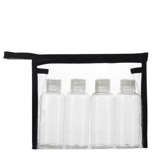 Travel Bottles Kit - 4x60ml with screw caps