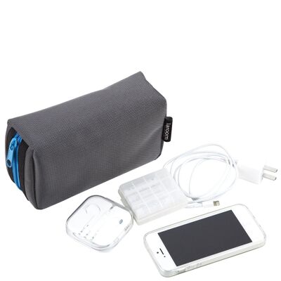 Bolsa de almacenamiento de viaje con compartimento acolchado para dispositivos electrónicos y accesorios