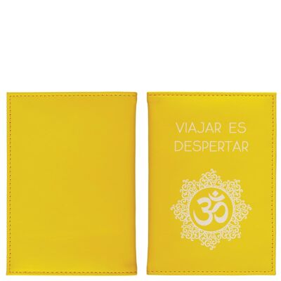 Passport holder "viajar es despertar"