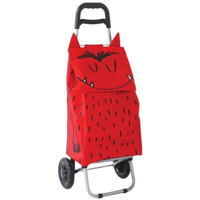 Carrello spesa "The Colour Monster" rosso 37 litri