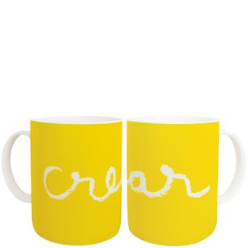 Mug "crear" jaune